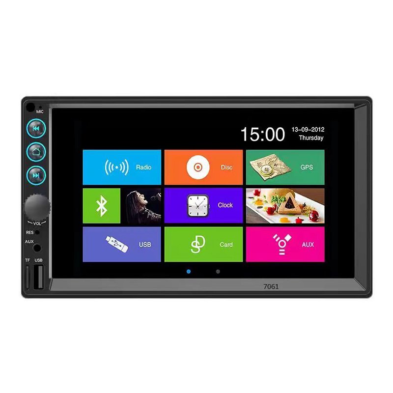 OEM Supplier 7inch Touch Screen 2din Car Radio Mp5 Player With BT FM SD USB AUX Mirror Link With Rear Camera